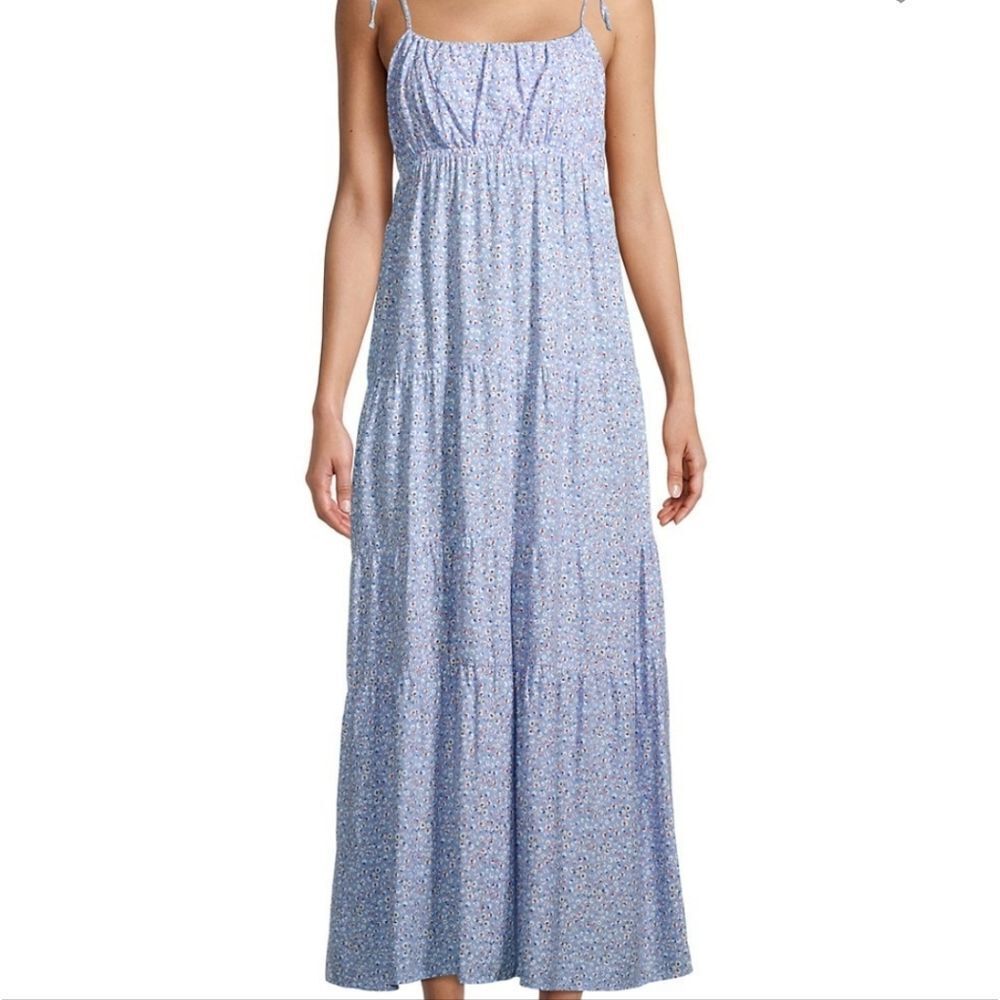 Love Ady Bow strapped tier floral dress